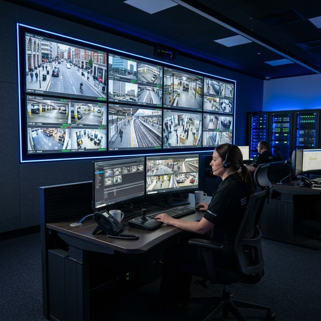 AI-powered CCTV surveillance camera for professional security monitoring